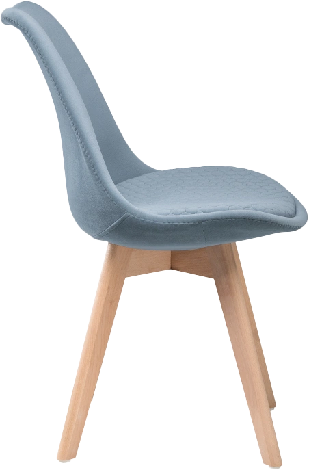 Стул Bonuss, велюр, light blue / wood