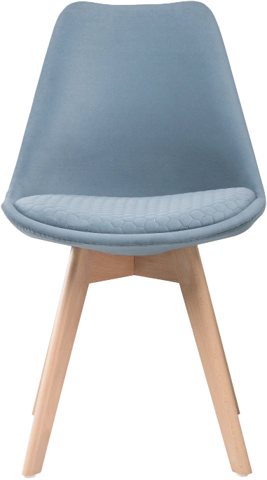 Стул Bonuss, велюр, light blue / wood