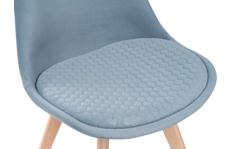 Стул Bonuss, велюр, light blue / wood