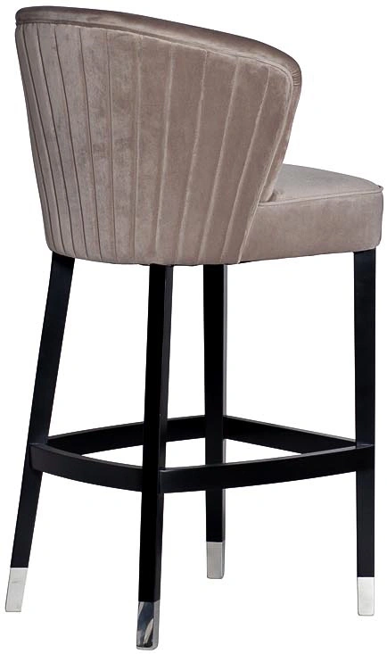 Барный стул 48MY-4115-B PEG, велюр, жемчужно-серый