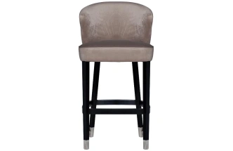 Барный стул 48MY-4115-B PEG, велюр, жемчужно-серый