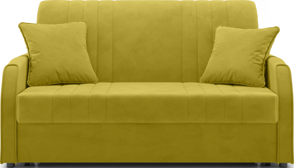 Диван прямой Сантос 140, модель 053, Velutto 28 (горчичный)
