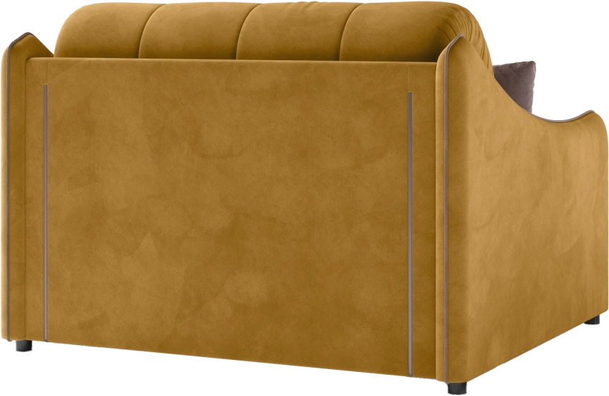 ​Диван прямой Дели 120, модель 032, Ultra Mustard​ / Ultra Stone​ (горчичный​)