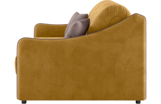 ​Диван прямой Дели 120, модель 032, Ultra Mustard​ / Ultra Stone​ (горчичный​)