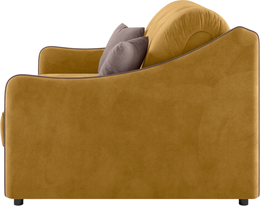 ​Диван прямой Дели 120, модель 032, Ultra Mustard​ / Ultra Stone​ (горчичный​)