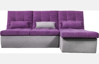Диван прямой София 2, 228 на 170, ткань Tenerife italian plum, Tenerife silver