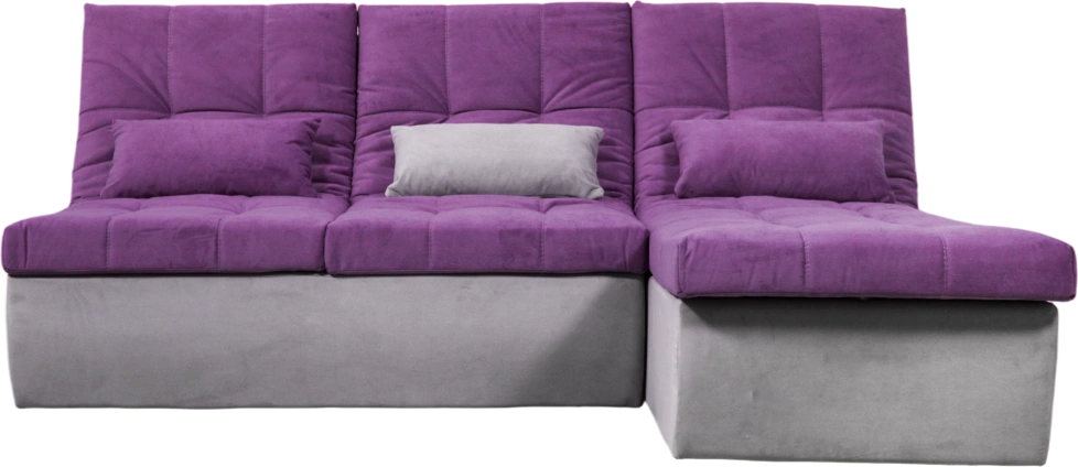 Диван прямой София 2, 228 на 170, ткань Tenerife italian plum, Tenerife silver