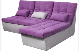 Диван прямой София 2, 228 на 170, ткань Tenerife italian plum, Tenerife silver