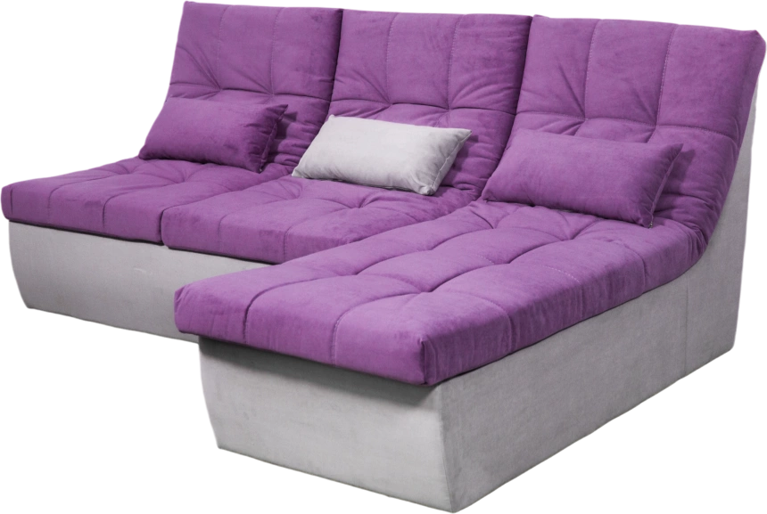 Диван прямой София 2, 228 на 170, ткань Tenerife italian plum, Tenerife silver