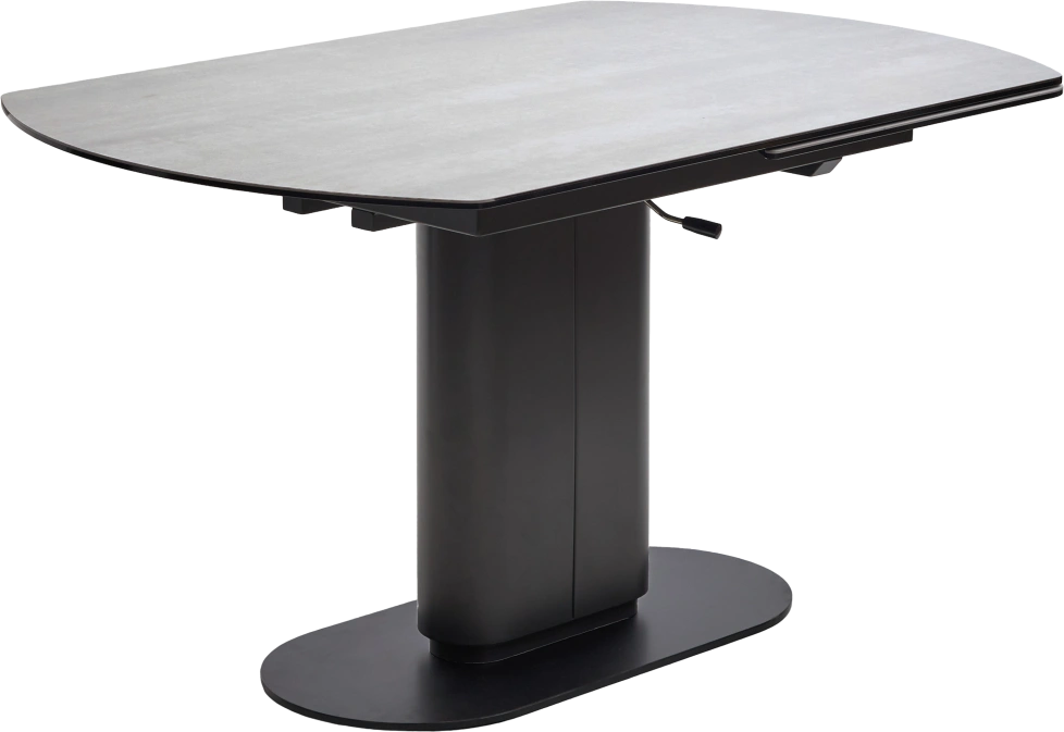 Кухонный стол раздвижной Kai 140, TL-58, поворотная система раскладки, испанская керамика, Темно-серый, Черный