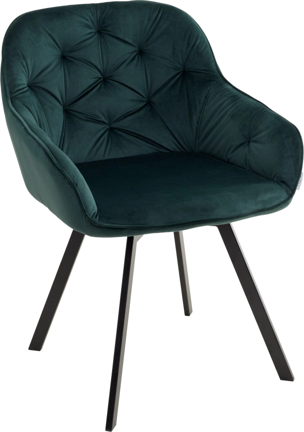 Стул Gale, поворотный, мягкий, Bluvel-78 green, велюр, черный каркас