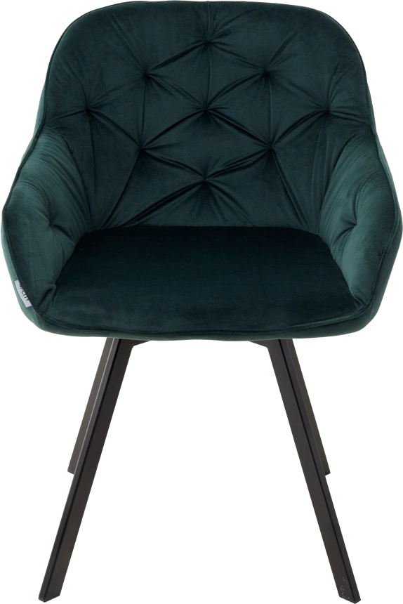 Стул Gale, поворотный, мягкий, Bluvel-78 green, велюр, черный каркас
