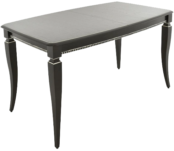 Кухонный стол Сибарит, 140, эмаль черная с серебром, каркас черный