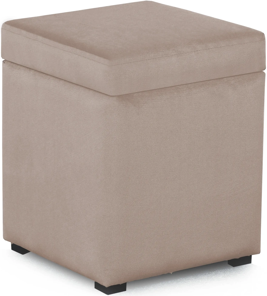 Банкетка-пуф № 20, с ящиком для хранения, альба бежевый
