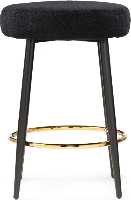 Полубарный табурет Plato, букле черный