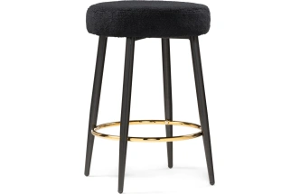 Полубарный табурет Plato, букле черный