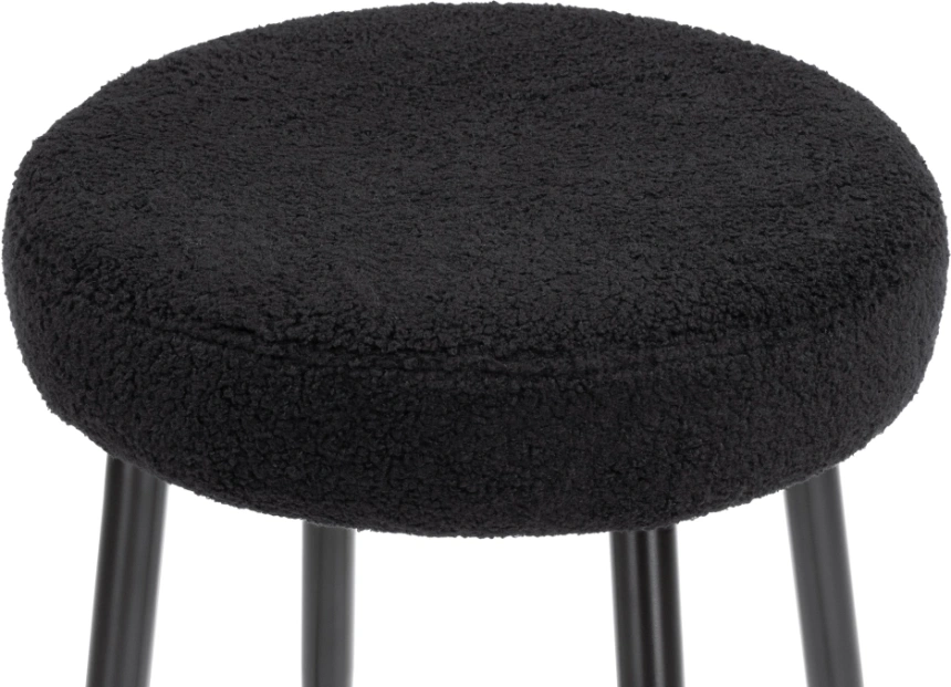 Полубарный табурет Plato, букле черный
