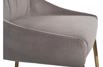 Стул 30C-1185 GRE, мягкий, велюр, серый 