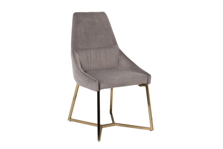 Стул 30C-1185 GRE, мягкий, велюр, серый 