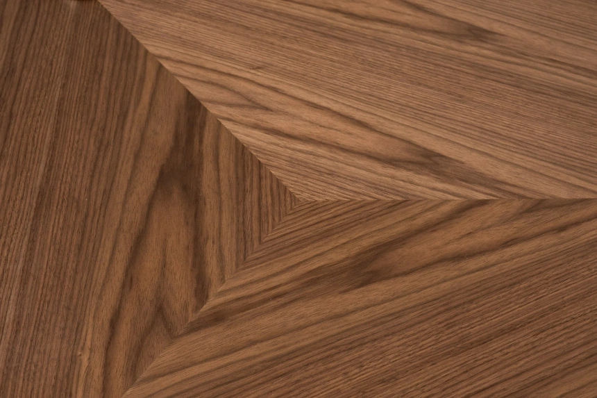 Журнальный стол Kong, 138x138x33, МДФ, шпон, светлый орех / бронза