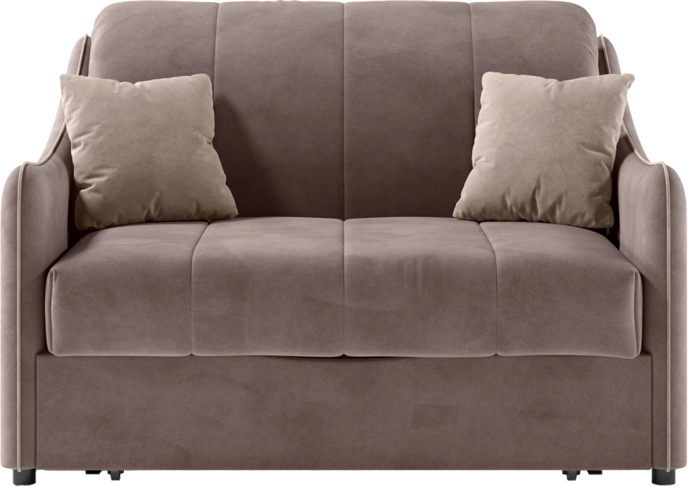 Диван прямой Дели 120, модель 032, Ultra Stone / Ultra Sand (коричневый)