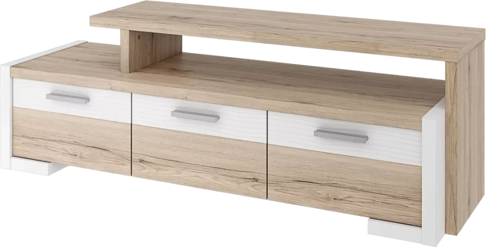 Тумба под ТВ Венето, Дуб санремо / Белый