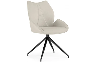 Стул Miranda 360, мягкий, поворотный, beige / black
