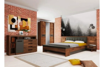 Спальный гарнитур Глазго, композиция #2, металл бруклин / таксония