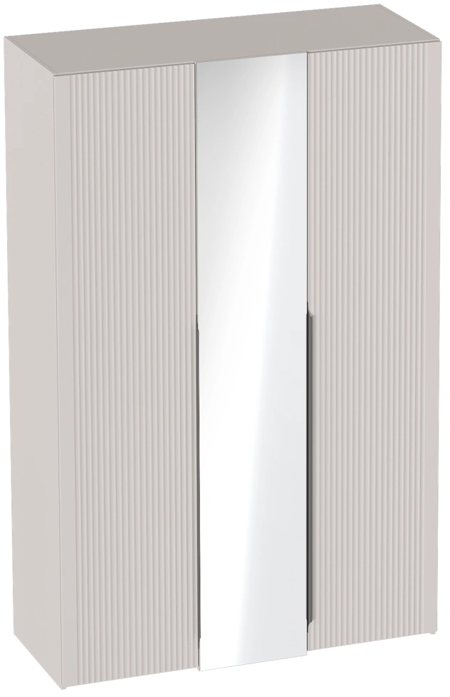 Шкаф трехдверный Нора, распашной с зеркалом, персидский жемчуг / вереск ромено