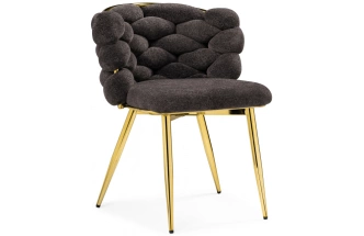 Стул Rendi, дизайнерский, мягкий, gold / gray