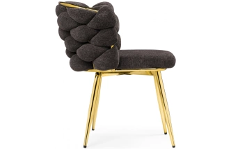 Стул Rendi, дизайнерский, мягкий, gold / gray