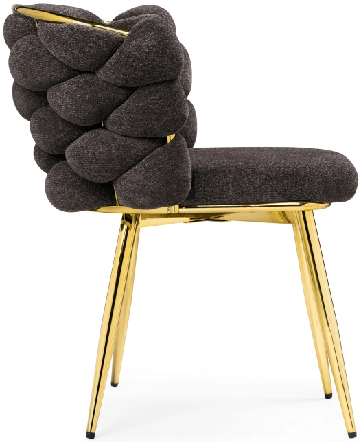 Стул Rendi, дизайнерский, мягкий, gold / gray