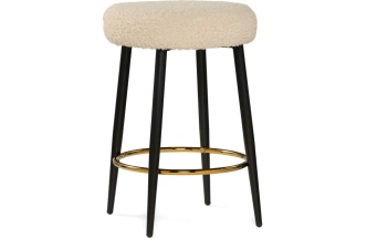 Полубарный табурет Plato, букле белый