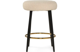 Полубарный табурет Plato, букле белый