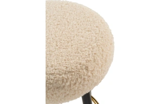 Полубарный табурет Plato, букле белый