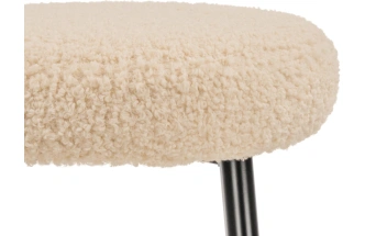 Полубарный табурет Plato, букле белый
