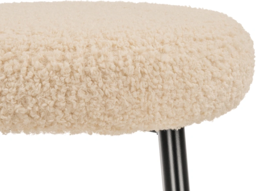 Полубарный табурет Plato, букле белый