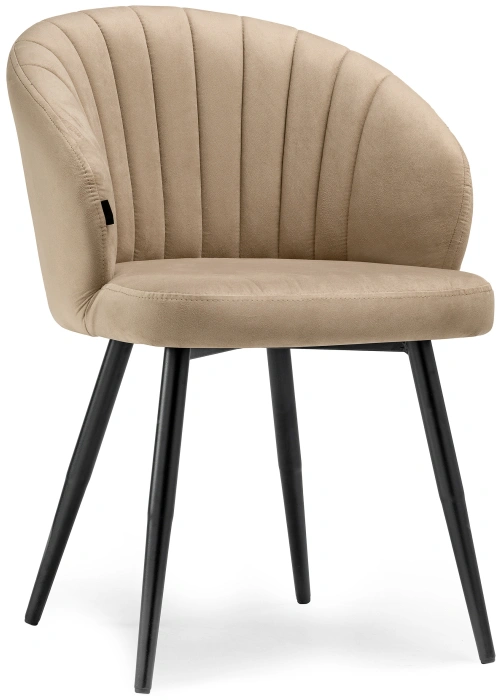 Стул Бэнбу, мягкий, velutto 05 / черный