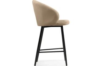 Полубарный стул Бэнбу, велюр бежевый velutto 05 / черный