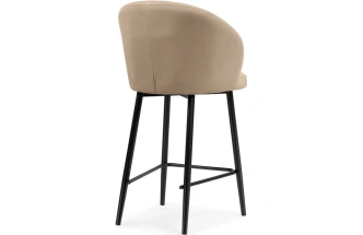Полубарный стул Бэнбу, велюр бежевый velutto 05 / черный