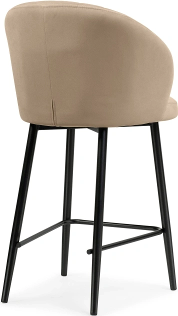 Полубарный стул Бэнбу, велюр бежевый velutto 05 / черный