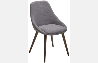 Стул Daniel, мягкий, Grey Lena-450, ткань, орех каркас
