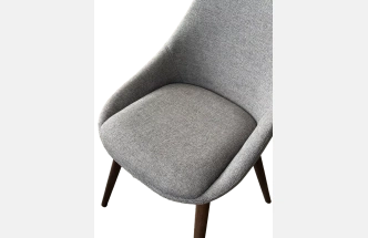 Стул Daniel, мягкий, Grey Lena-450, ткань, орех каркас