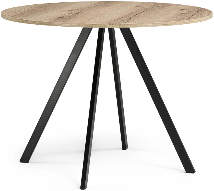 Кухонный стол Баргел, 90x90x75, дуб делано / черный