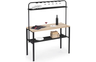 Барный стол Нари, 120х50х171, делано / черный матовый