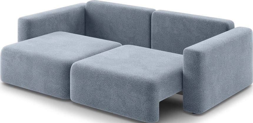 Диван прямой двухместный Дарио, модель 144, OVIS 78 (синий)