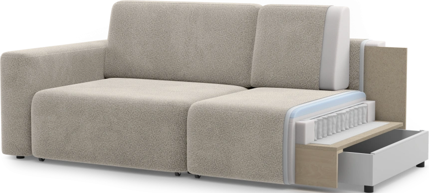 Диван прямой двухместный Дарио, модель 144, OVIS 78 (синий)