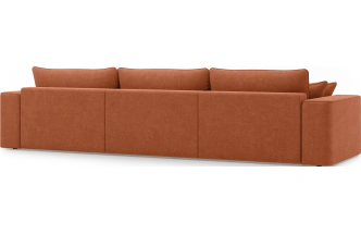 Диван прямой трехместный Конте, модель 036, Danco 412 (оранжевый)