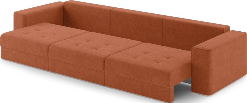 Диван прямой трехместный Конте, модель 036, Danco 412 (оранжевый)