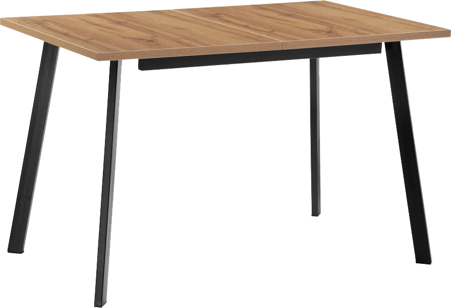 Кухонный стол раздвижной Колон Лофт, 120(160)x75, ЛДСП, дуб вотан, каркас черный матовый